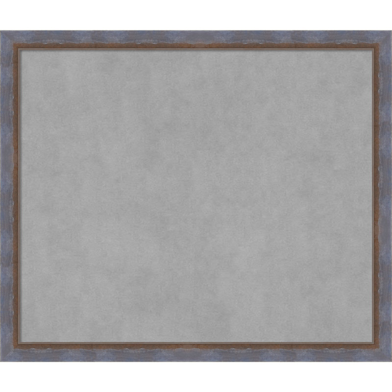 Tableau magnétique encadré deux tons de cuivre bleu, H 22 po x l 26 po