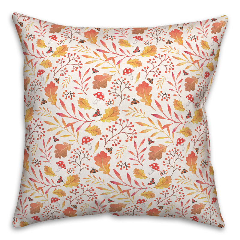 Floral Reversible Throw Pillow, 18" x 18"