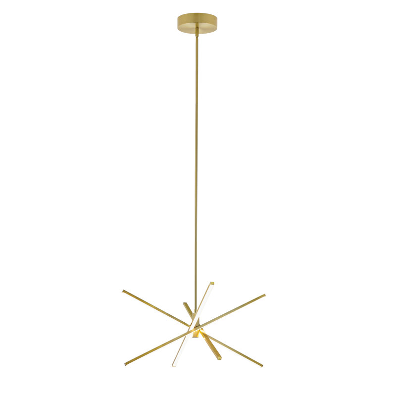 Gurleen 4 - Light Dimmable LED Sputnik Sphere Chandelier, Satin Brass