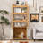 Versatile Pet-Friendly Ladder Bookcase with Stylish Storage Options
