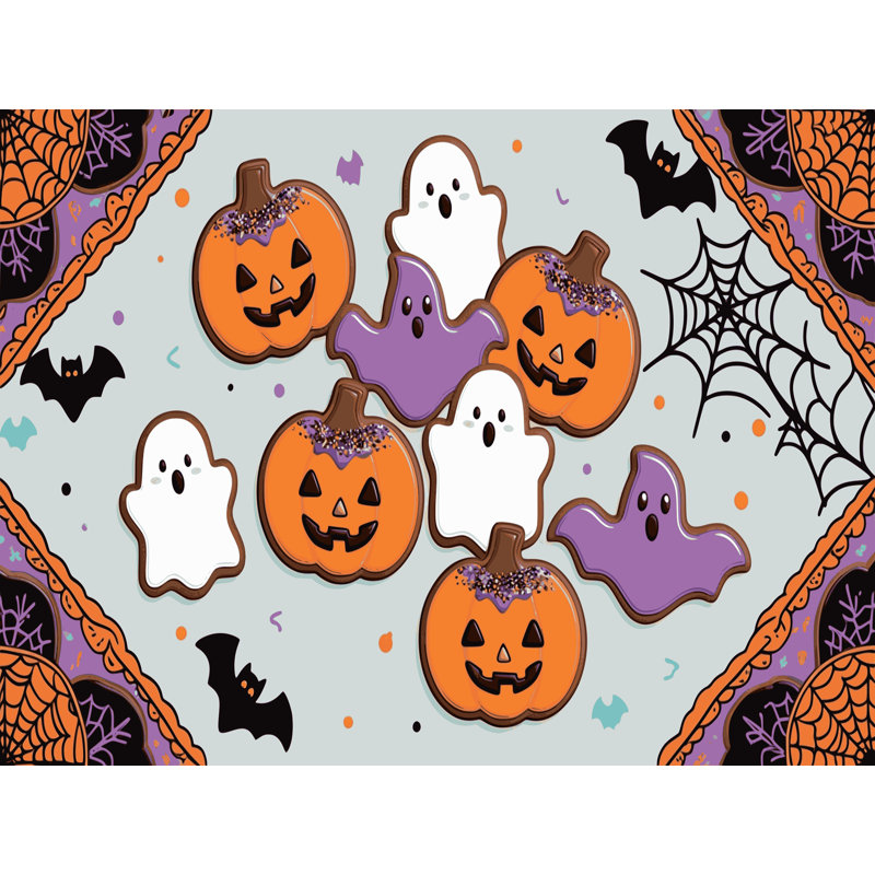 Tapis de vacances d'Halloween The Holiday Aisle®, Rectangle 4pi x 6 pi