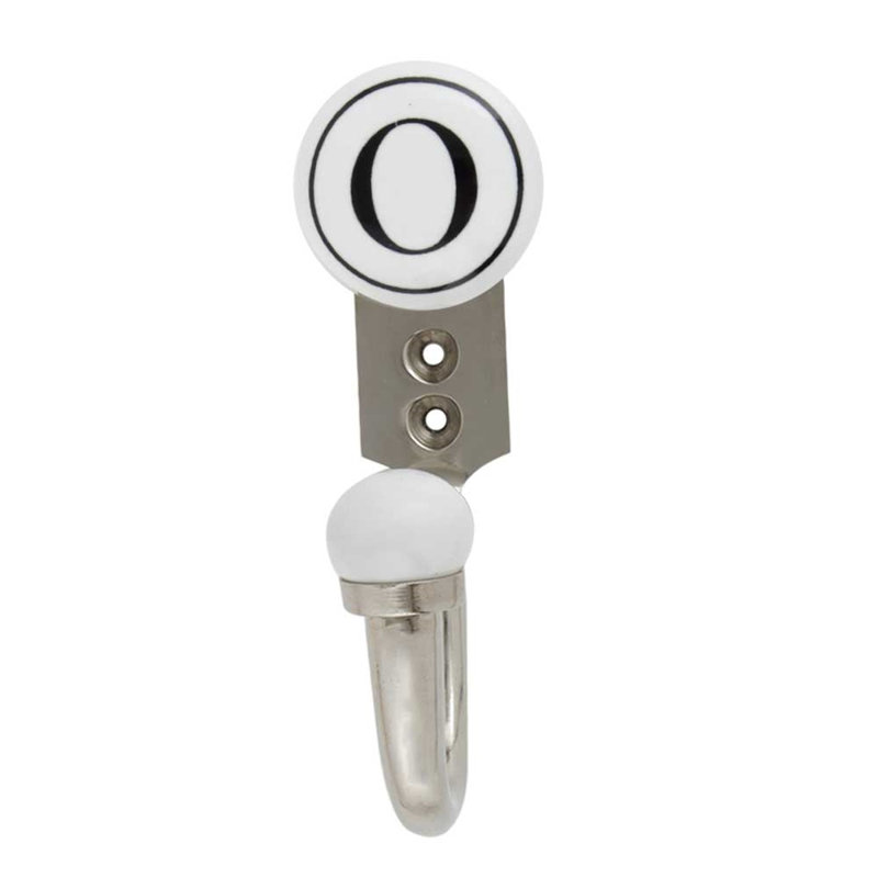 Letter O Ceramic Wall Hook