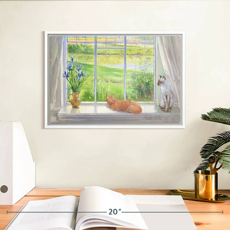 Brise du soir, Cadre flottant blanc, 13 po x 9 po