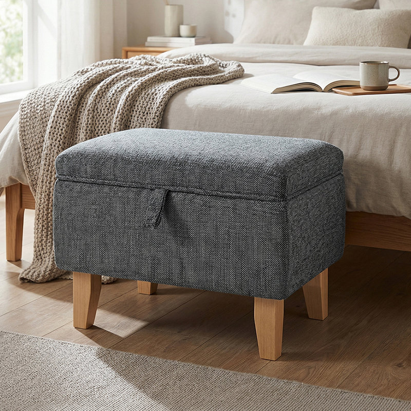 49cm Wide Rectangle No Pattern Standard Ottoman