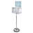 Extra Large Clear Lottery Box on Adjustable Pedestal Floor Stand w/ Pocket, Lock & Keys on Pedestal
