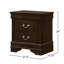 Table de chevet en MDF avec 2 tiroirs