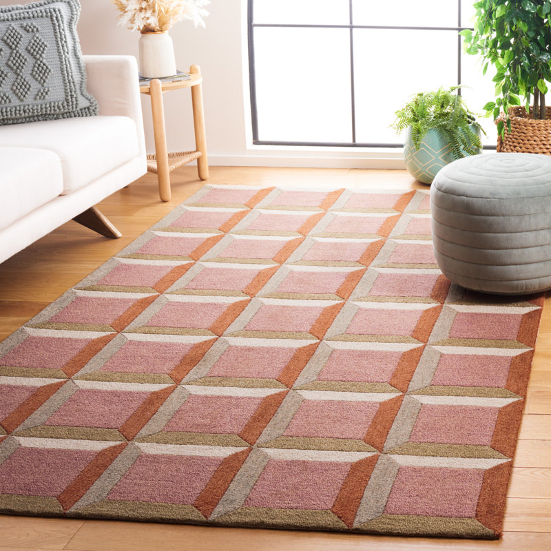 Tapis géométrique touffeté à la main Nickelsen, Rectangle 8 pi x 10 pi