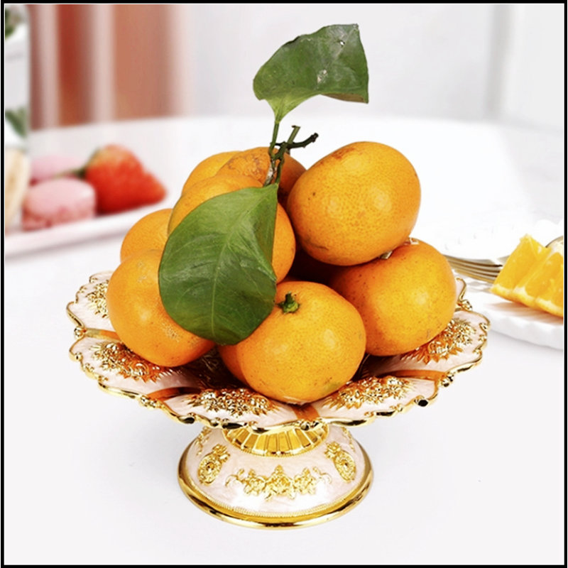 Élégant panier de rangement en forme de fleur en alliage de fruits et de bonbons, parfait pour les décorations festives et l'organisation à la maison