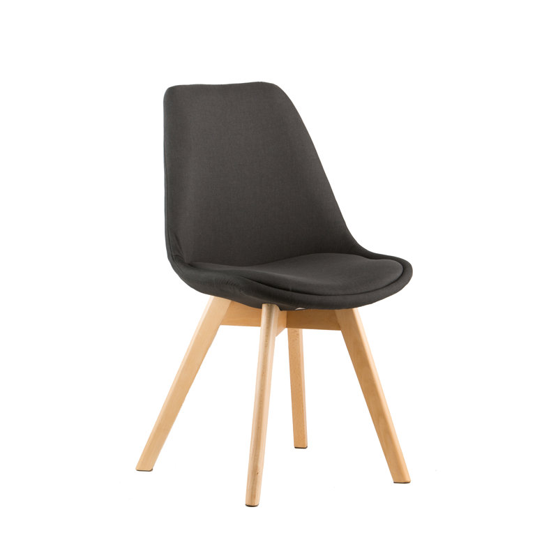 18'' H Upholstered Side Chair, Black