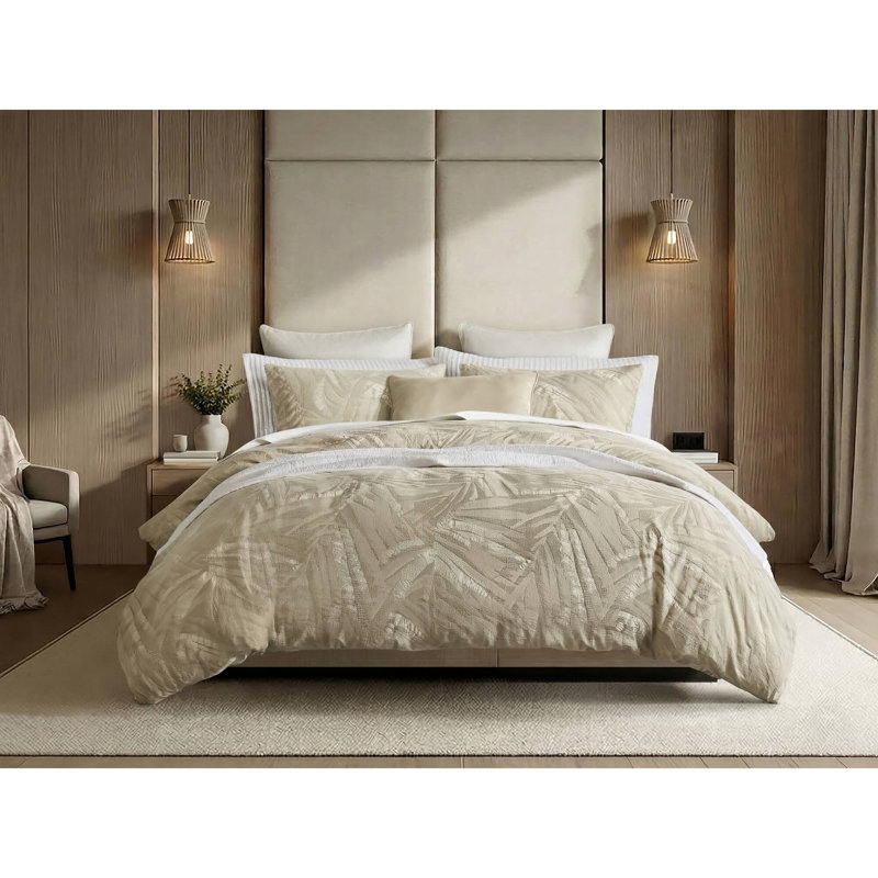Ensemble de housse de couette en coton 3 pièces, King Duvet Cover + 2 Shams, Linen