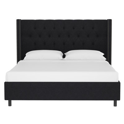 Georgiana Upholstered Wingback Bed