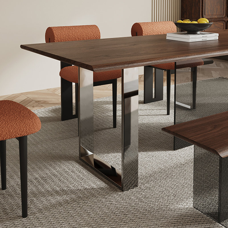 Shanisa Solid Wood Top Dining Table, 29.53" H x 78.74" L x 35.43" W