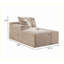 Canapé modulaire en velours côtelé Camel, chaise d'appoint sans accoudoirs pour salon-1638682620