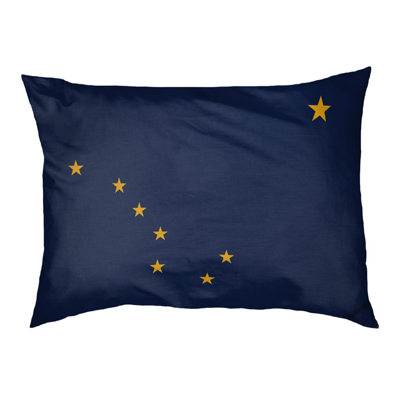 Coussin pour chien alaska flag Burien, Grand (H 14 po x l 42,5 po x P 32,5 po)