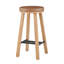 Tabouret de comptoir rembourré rond en bois - ensemble de 2-1330881694