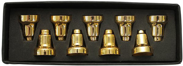 Brass Kiddush Cups, 10" H x 10" W x 4" D, Gold
