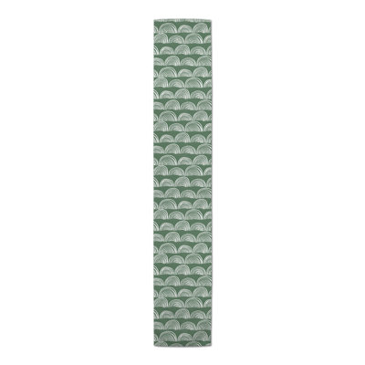 Half Circle Pattern Yellow 4 Table Runner