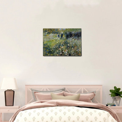 Donna Con Ombrello In Giardino by Pierre-Auguste Renoir - Unframed Painting on Canvas