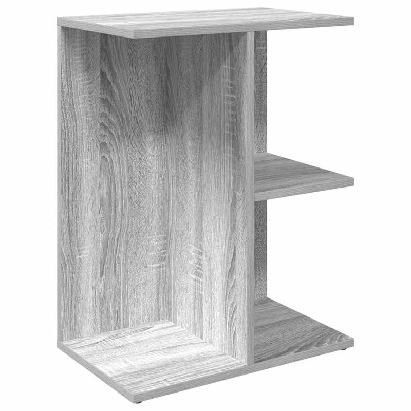 Sayaka 46.5cm W Manufactured Wood Bedside Table, Grey Sonoma, Set of 2