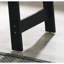 Table de bout noire 19 po avec finition en faux marbre