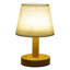 Lampe de table en bois massif et en tissu avec USB, petite lampe de chevet pour chambre, bureau ou dortoir, veilleuse DEL décorative
