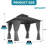 Outdoor Aluminum Hardtop Patio Gazebo with Curtain and Netting-93931791