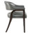 LUMERA Collection Single Mid-Century Modern Dining Chairs, Upholstered Faux Leather, Solid Wood Frame, Comfortable Kitchen & Dining Room Seating Gray-100888084