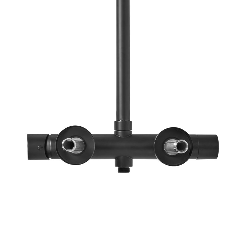 Mixer Shower Set with Rainshower PUYEHUE Silver, Matte Black