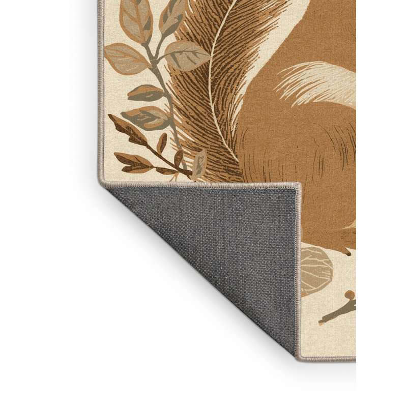 Soft Plush Fabiano Halloween Modern & Contemporary Abstract Area Rug in Beige – Beige Binding, 6x9