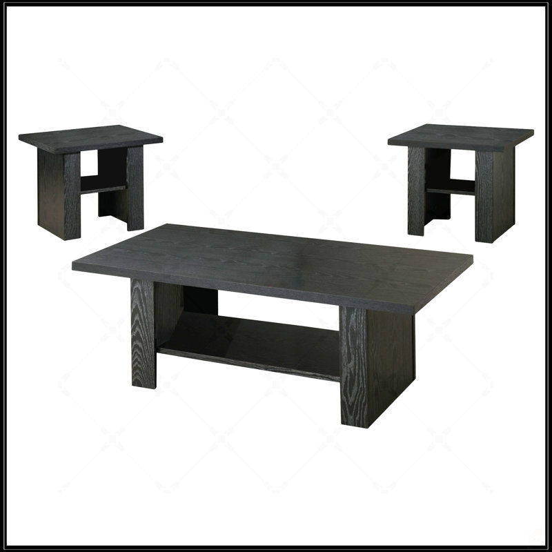 Ensemble de tables basses 3 pièces Black Oak