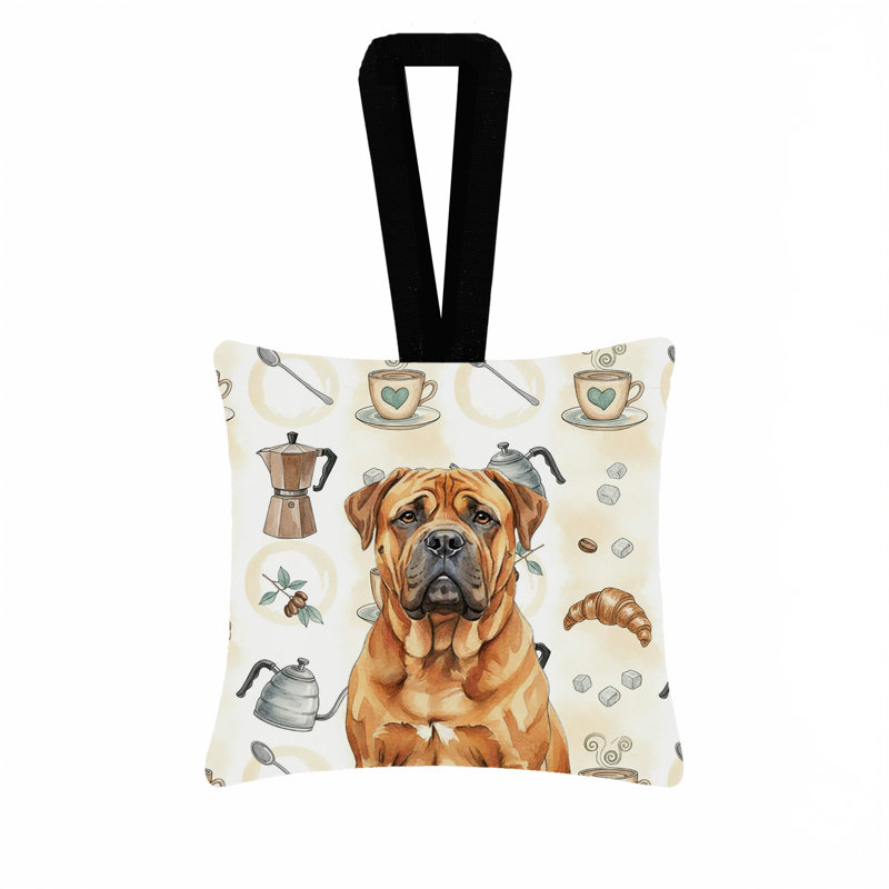 Ornement carré en tissu Red Bullmastiff, Bullmastiff Red