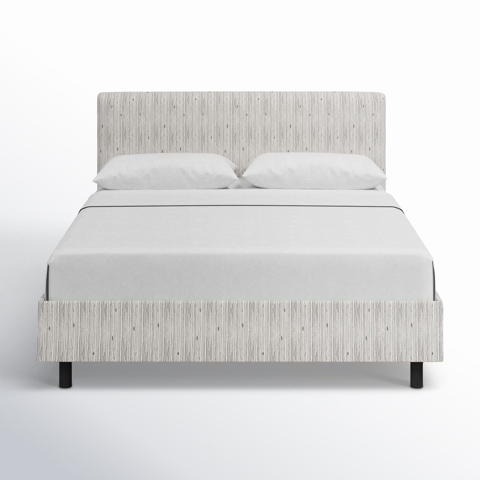 Avila Upholstered Bed, Queen, Shibori Stripe Grey