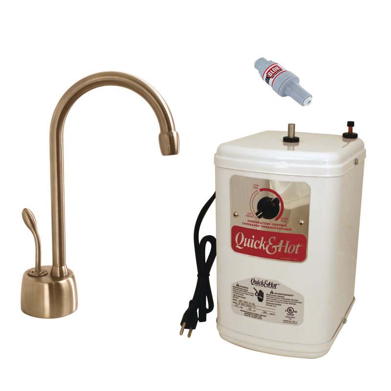 Velosah 9" 1-Handle Hot Water Dispenser Faucet with Heating Tank, Antique Copper