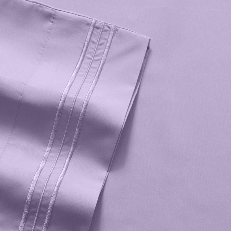 Luxurious Classic Soft Solid 1800 Series Microfiber Sheet Set, Various Colors and Sizes, Queen, Lavender