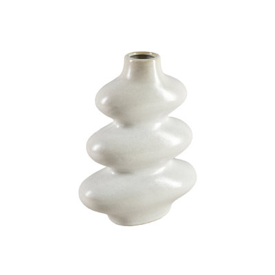 Wrought Studio™ 9-Inch Cloud-Inspired Ceramic Deco Vase - Whimsical Home Decor Piece - Decorative Flower Holder For Fresh And Dried Arrangements, Pack 1