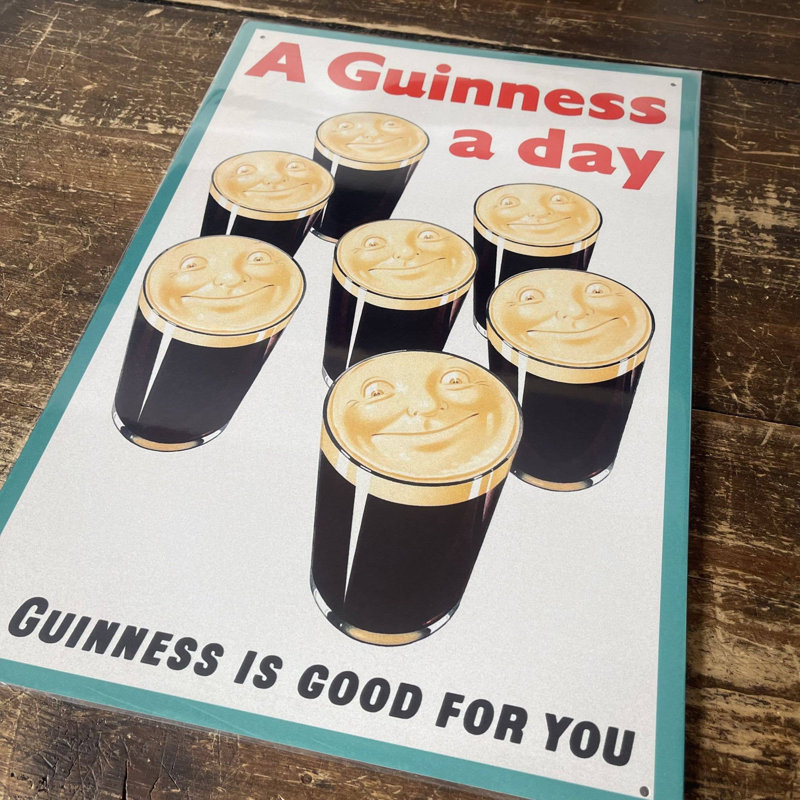 A Guinness a Day Good for You Wall Décor, 60cm H x 40cm W
