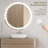 Naliyah Framelesss Round LED Bathroom Mirror with Lights, Makeup Mirror with Front and Backlit, Anti-Fog, 3 Colors and Dimmable Light-84179243