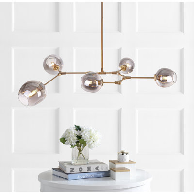 Dumont 5 - Light Dimmable Sputnik Modern Linear Chandelier