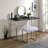 Tennos Black & Chrome Finish Vanity Desk
