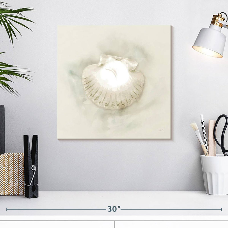 Aletra sable doux et coquille II, H 16 po x l 16 po
