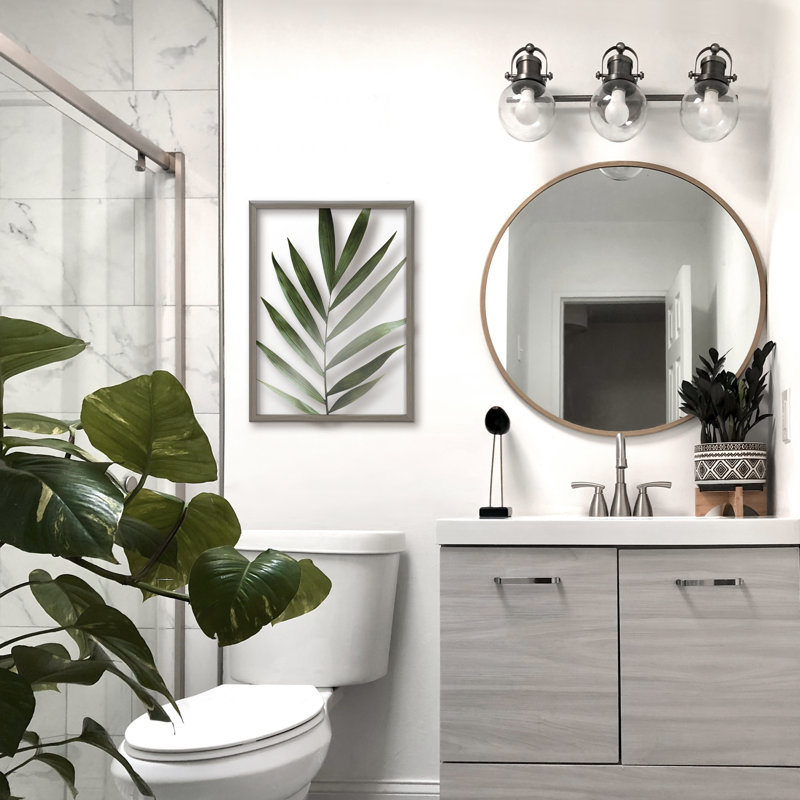 Botanical 5F by Amy Peterson Framed Glass Wall Art, Grey, 18'' x 24''
