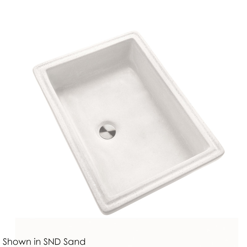 Newterra Handmade Rectangular Undermount Bathroom Sink, Sand
