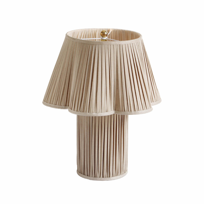 Anabiah Corrine Jute and Cotton Table Lamp, Beige