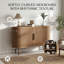 Buffet 55 "avec portes et tablettes, armoire de rangement crédence pour le salon, noyer-129523448