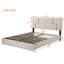 Grand lit plateforme tapissier avec rangement hydraulique, conception élégante et robuste pour les chambres modernes-603828440
