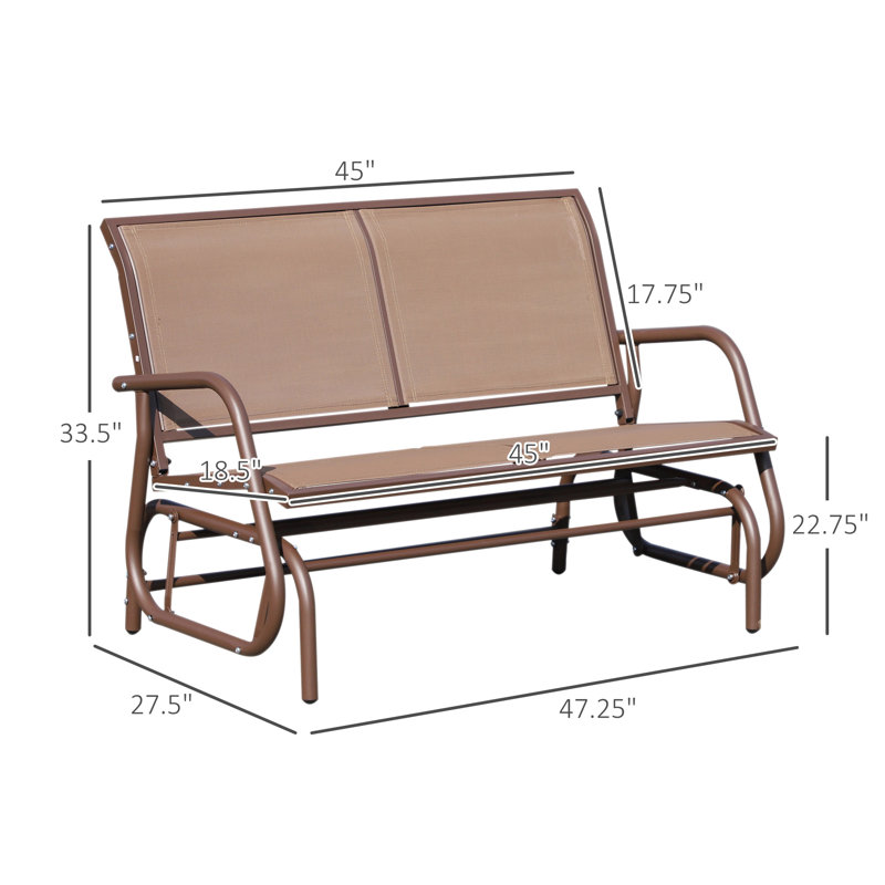 Banc de patio double Bagley
