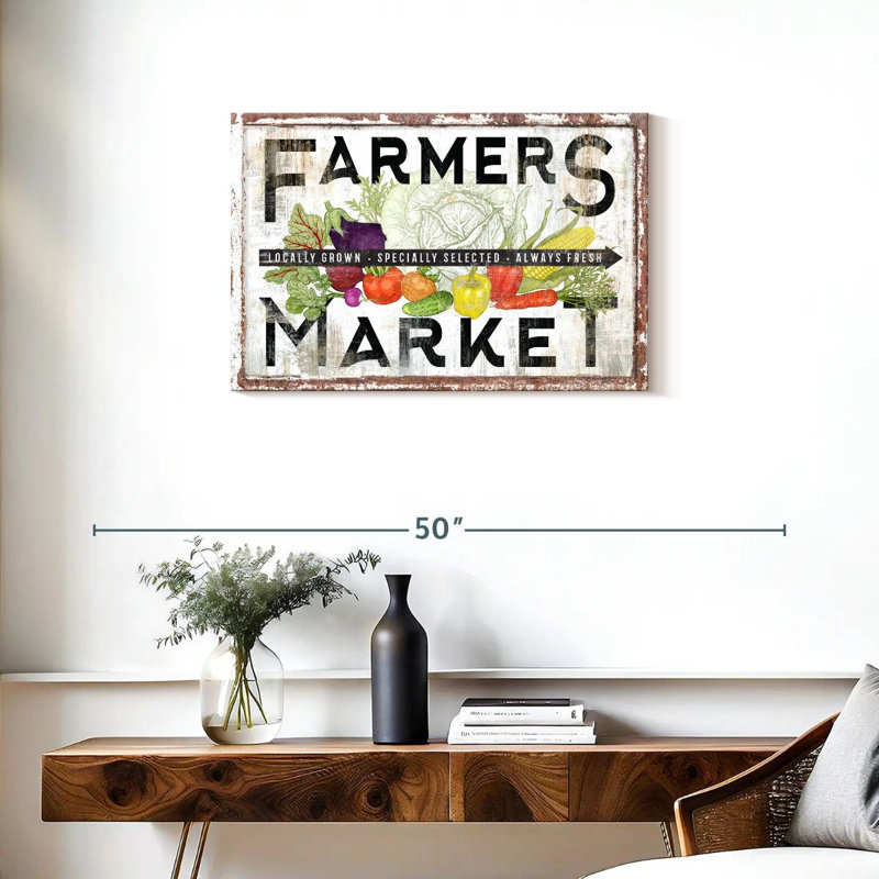 «Farmers Market», impression sur toile, H 20 po x l 30 po x P 1,25 po