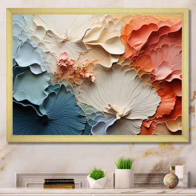 «Beige and Orange Custards Collage II», art mural abstrait pour le salon