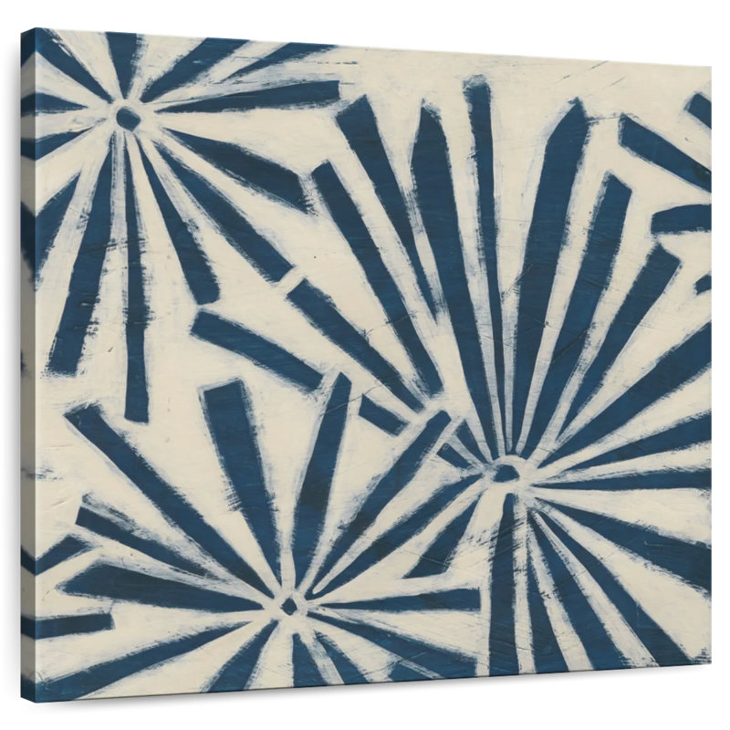 Signaux indigo V, H 16 po x l 16 po