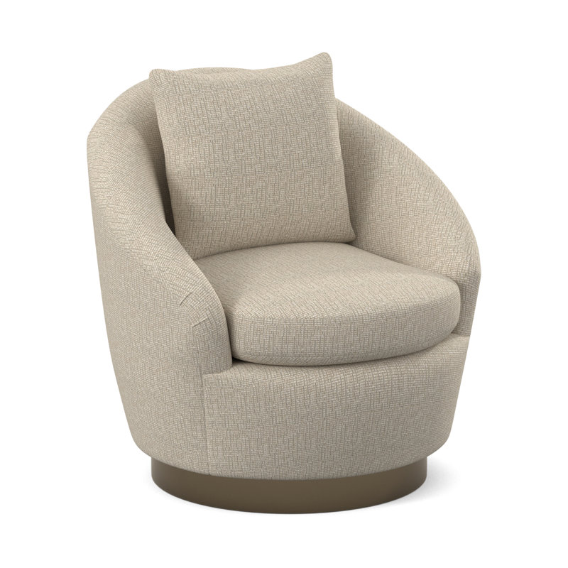 Fauteuil pivotant Lumen, Viscose pierres ivoire